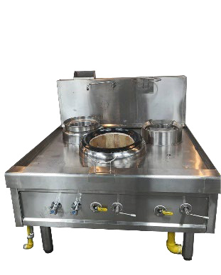 Single Ring Hong Kong Style Wok Range with Blower System