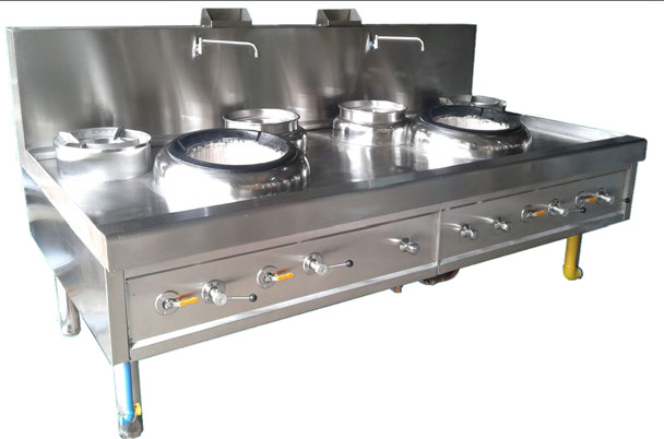 Double Ring Hong Kong Style Wok Range with Blower