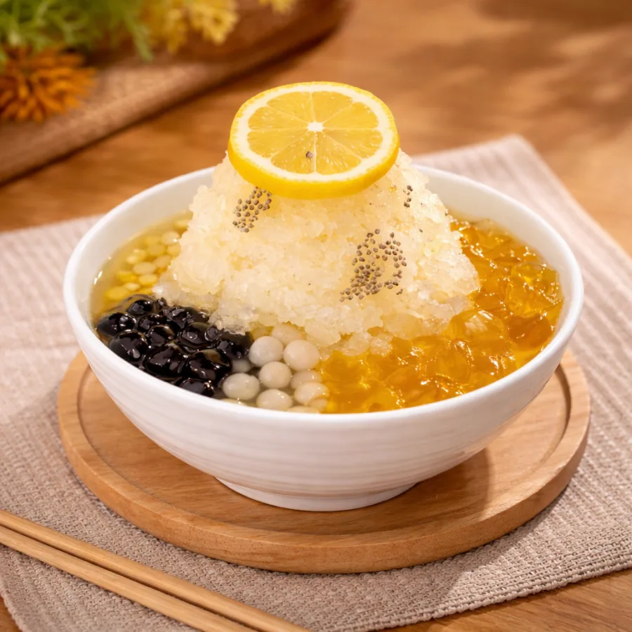 金冻龄爱玉冰 Golden Aiyu Ice With Chia Seed