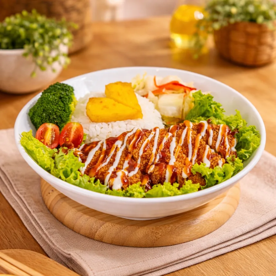 日式卡滋鸡排饭 Japanese Katsu Chicken Chop Rice