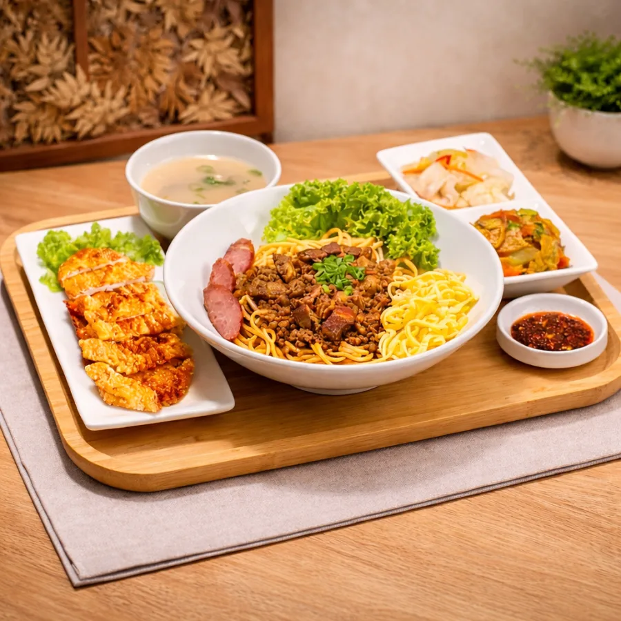 销魂台式卤肉拉面套餐 · 炸猪排 Soul-Satisfying Braised Meat Dried Noodles Set Fried Pork Chop