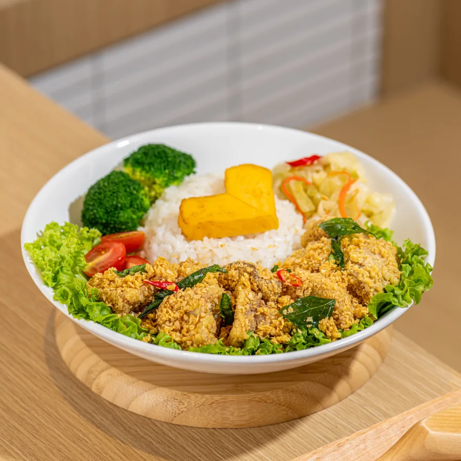麦片咸蛋杏鲍菇饭 Cereal Salted Egg Oyster Mushroom Rice