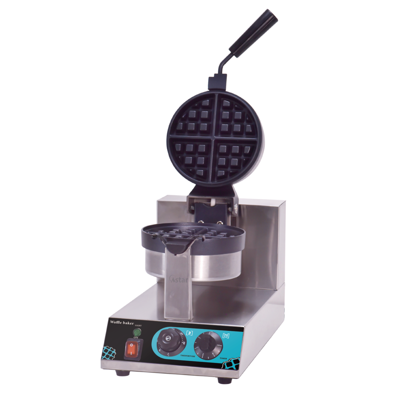 Rotation 1-Plate Round Waffle Baker