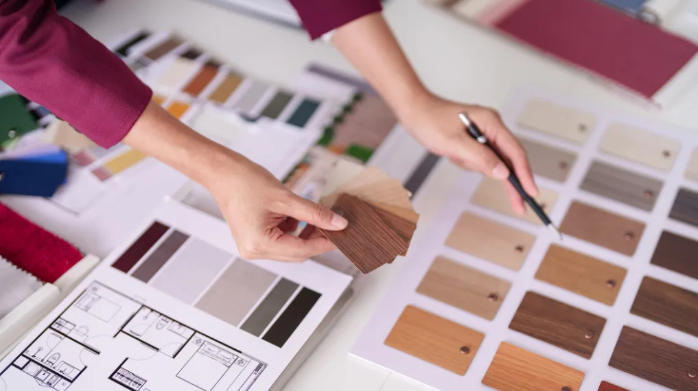 Interior designer material selection