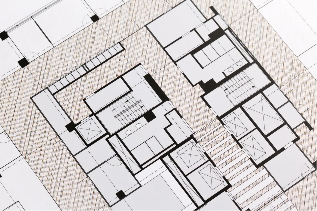 Designer working in a refined architectural studio
