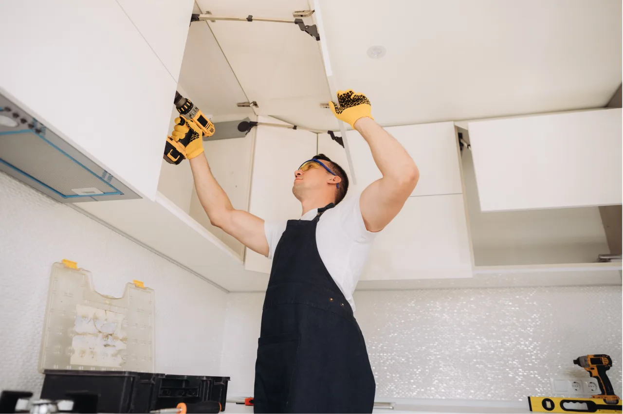 Professional home maintenance and cleaning team