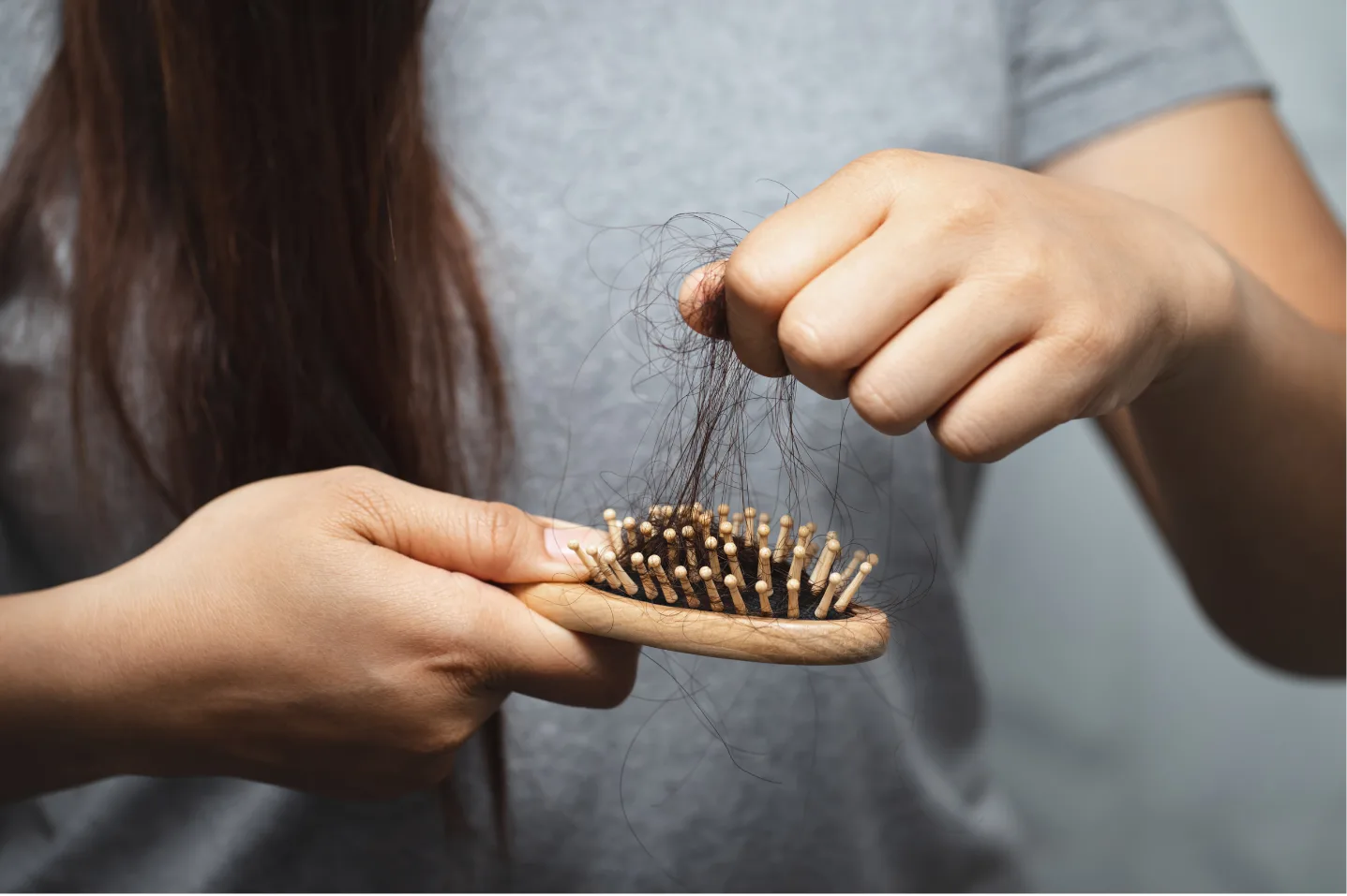 Portrait with healthy hair