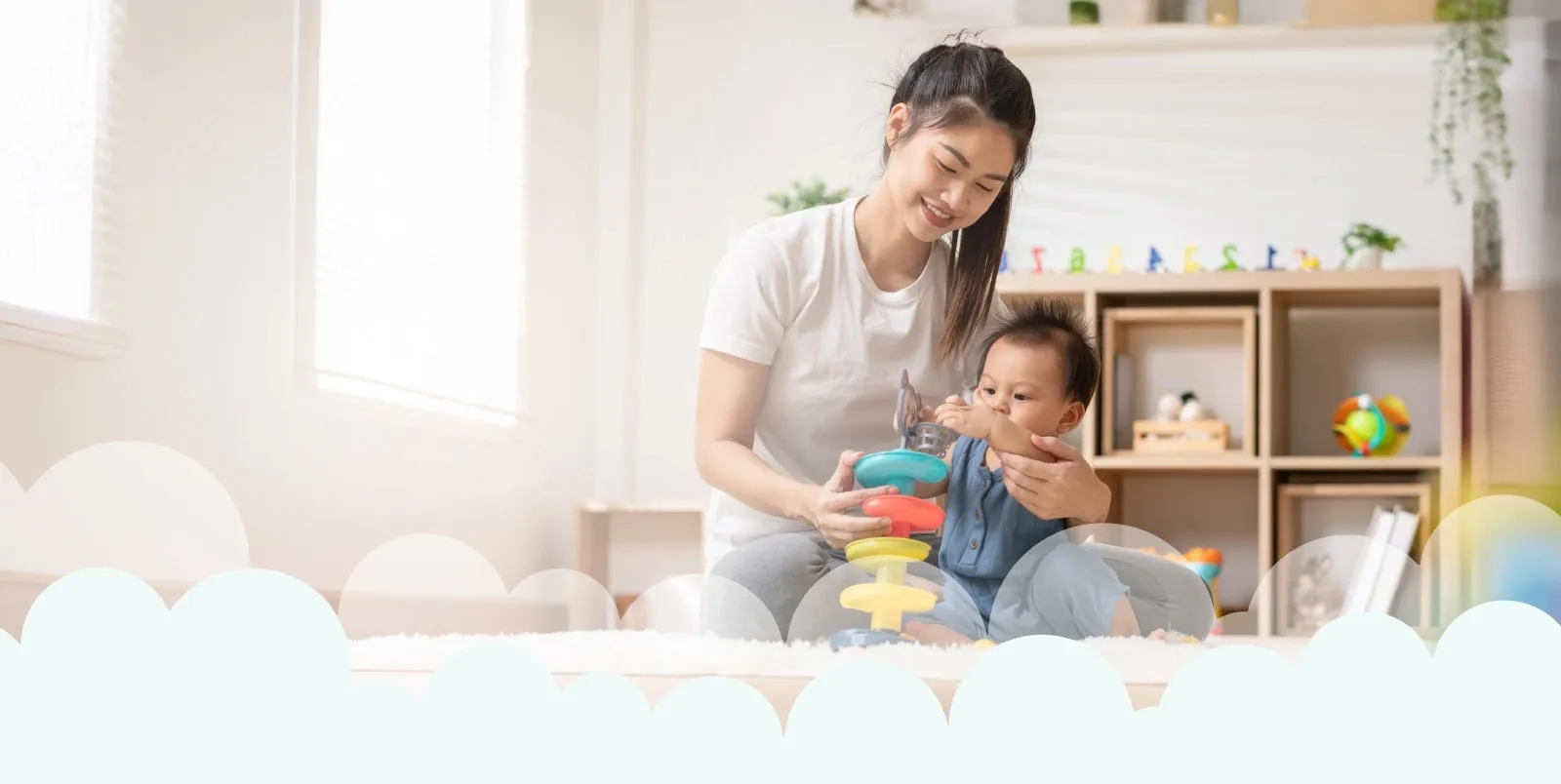 Domestic helper supporting a household